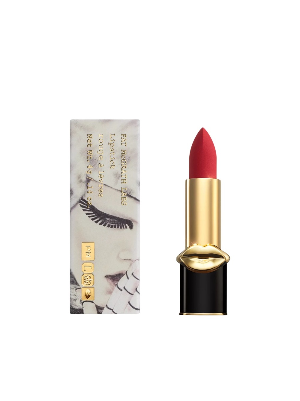 Pat McGrath Red Matte Lipstick Bold Statement Color